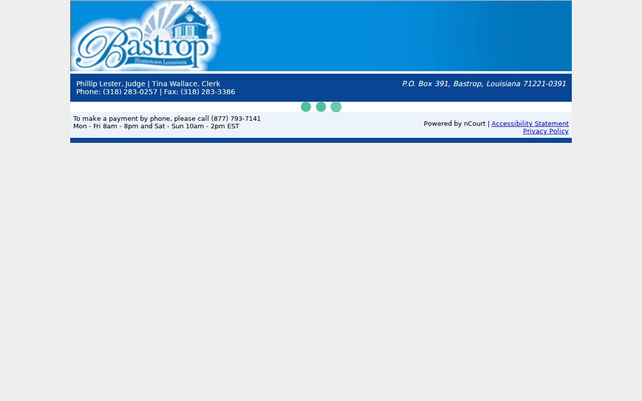 Bastrop court docket citation number payment portal