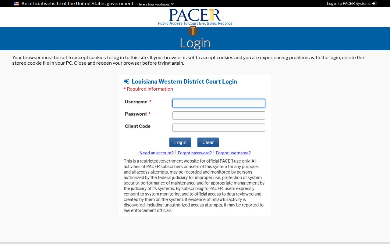 Bonita court docket federal PACER query source