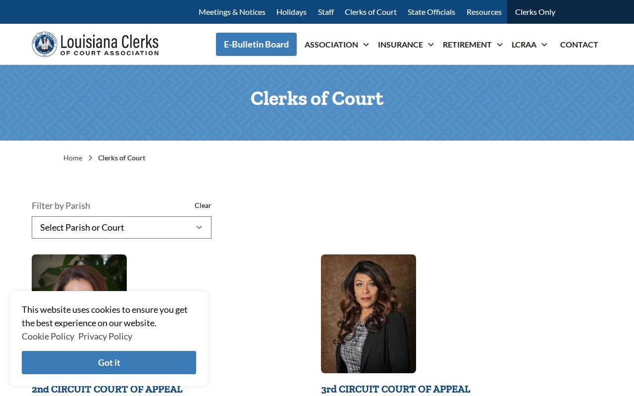 Morehouse Parish court records clerks association directory