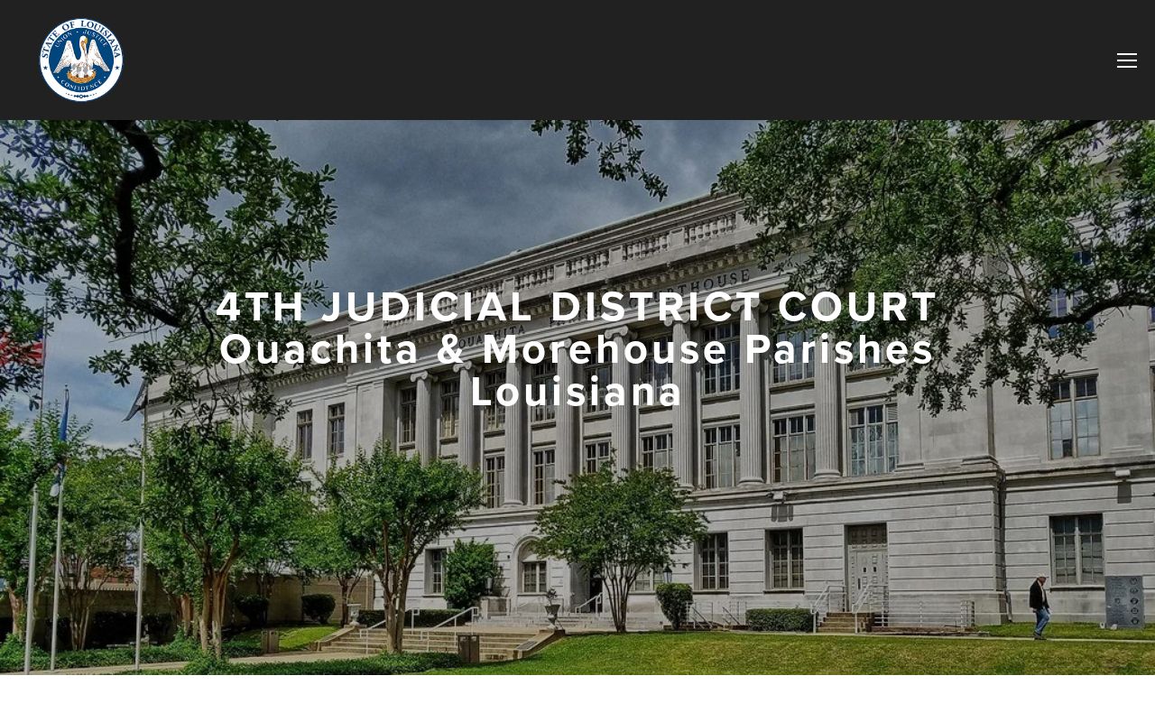 Morehouse Parish court docket information on the Fourth Judicial District Court website